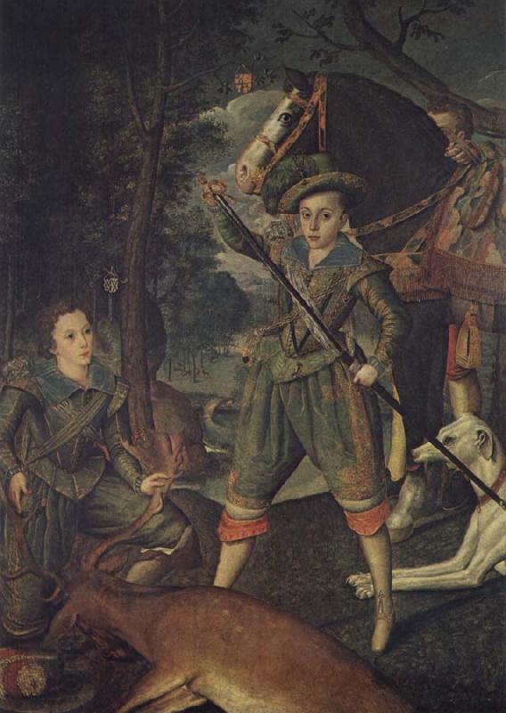 Robert Peake the Elder Henry Frederick,Prince of Wales and Sir John Harrington China oil painting art